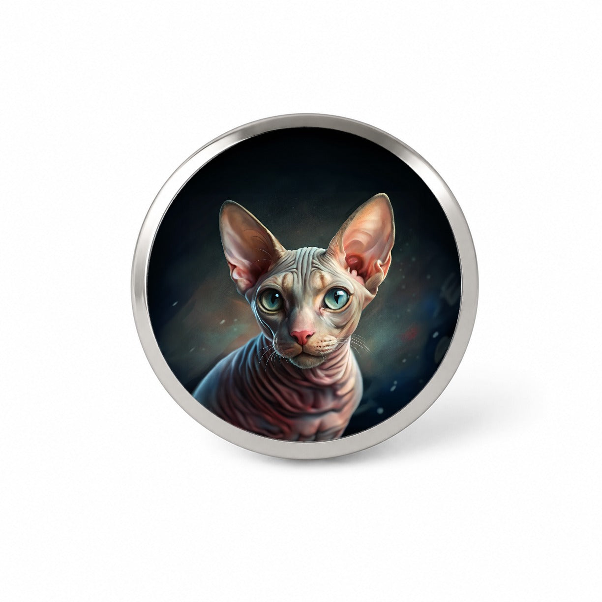 Sphynx Cat Illustration Novelty Hat Backpack Lapel Pin
