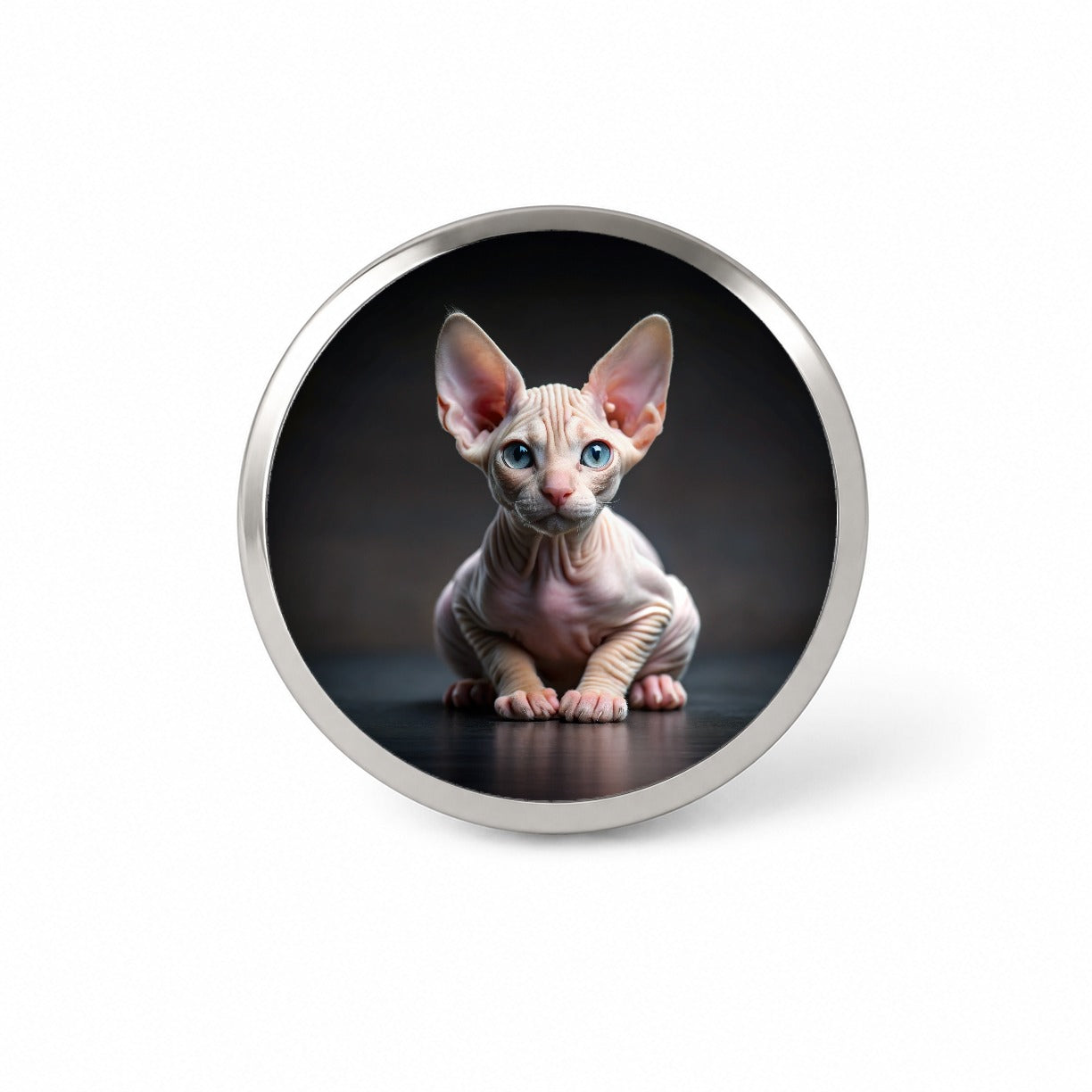 Sphynx Cat Kitten Photo Novelty Hat Backpack Lapel Pin