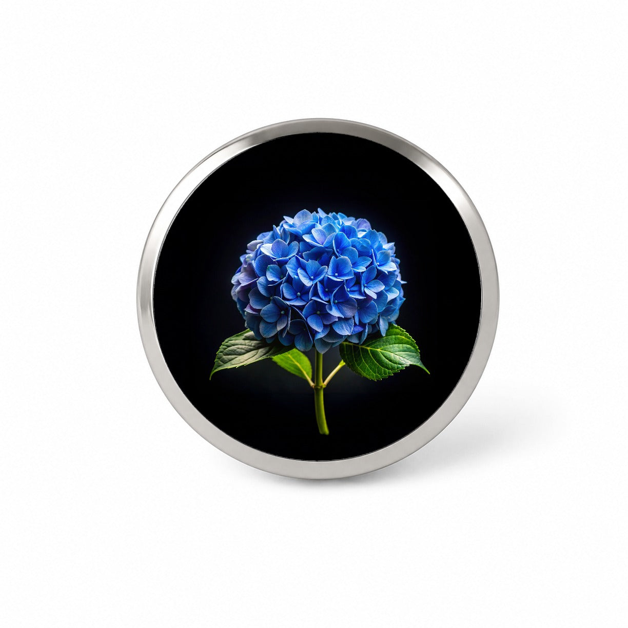 Blue Hydrangea Flower Photo Novelty Hat Backpack Lapel Pin