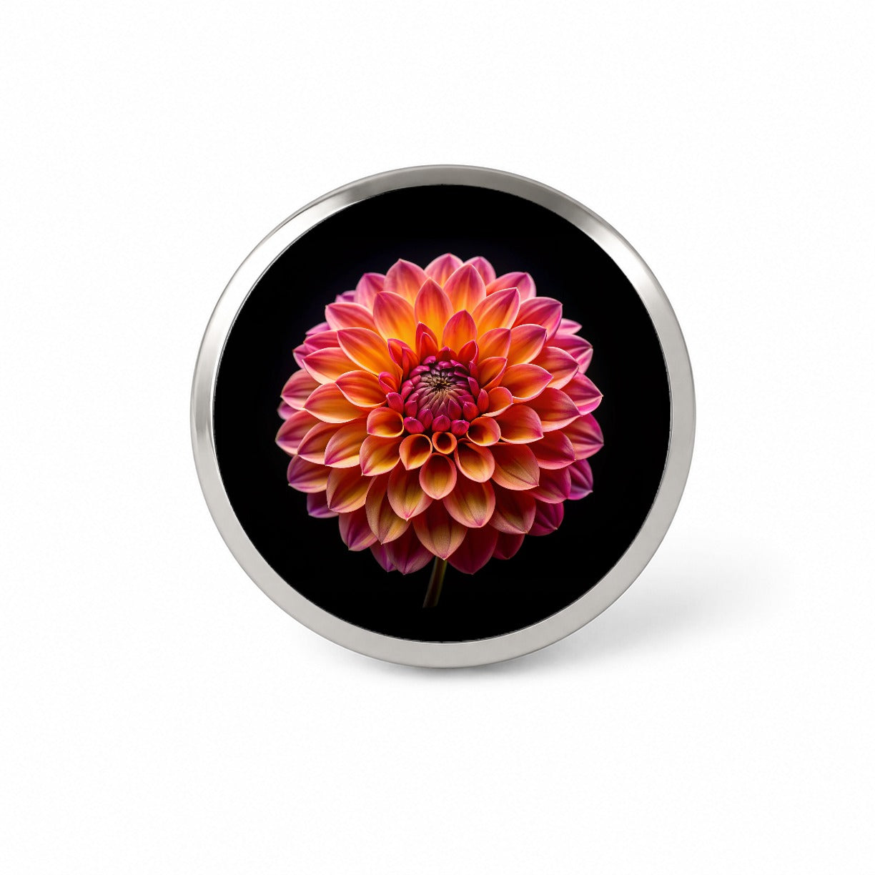Dahlia Flower Photo Novelty Hat Backpack Lapel Pin