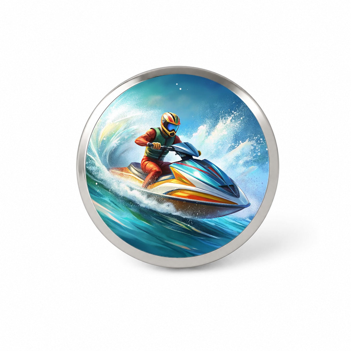 Jet Ski Skiing Racing Novelty Hat Backpack Lapel Pin