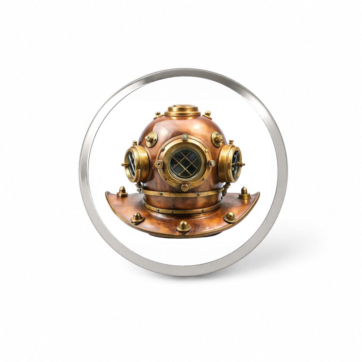 Retro Copper And Brass Diving Helmet Novelty Hat Backpack Lapel Pin