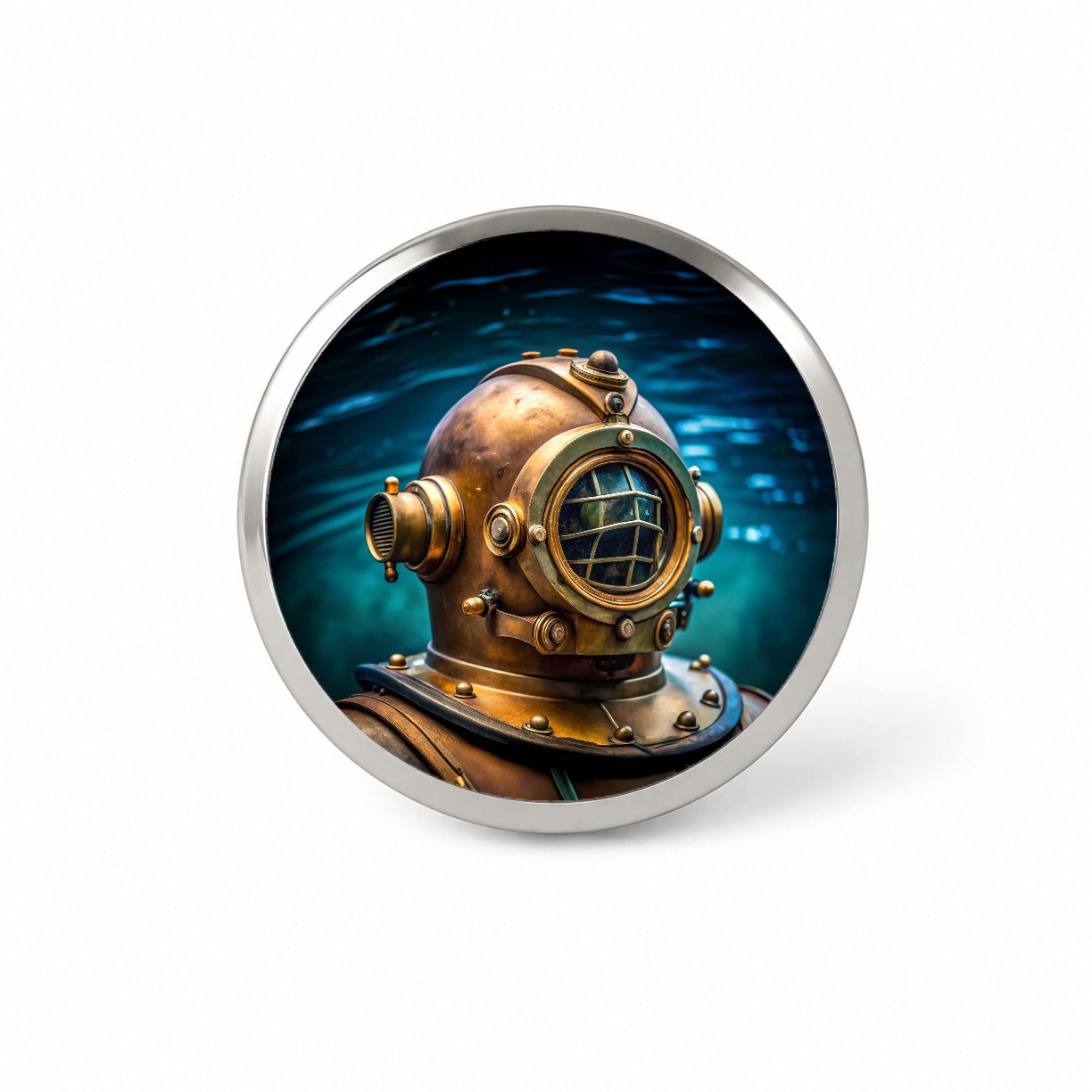 Retro Diving Helmet Suit Underwater Novelty Hat Backpack Lapel Pin
