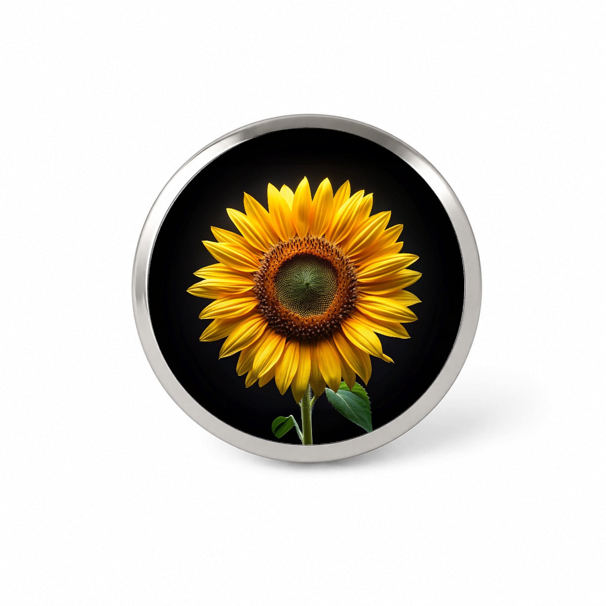 Sunflower Photo Novelty Hat Backpack Lapel Pin