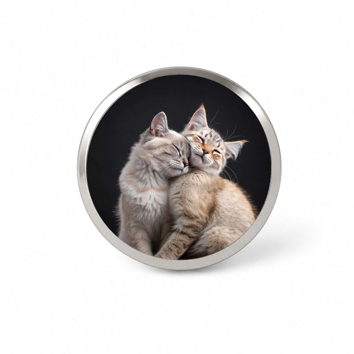 Cats Nuzzle Love Cute Novelty Hat Backpack Lapel Pin
