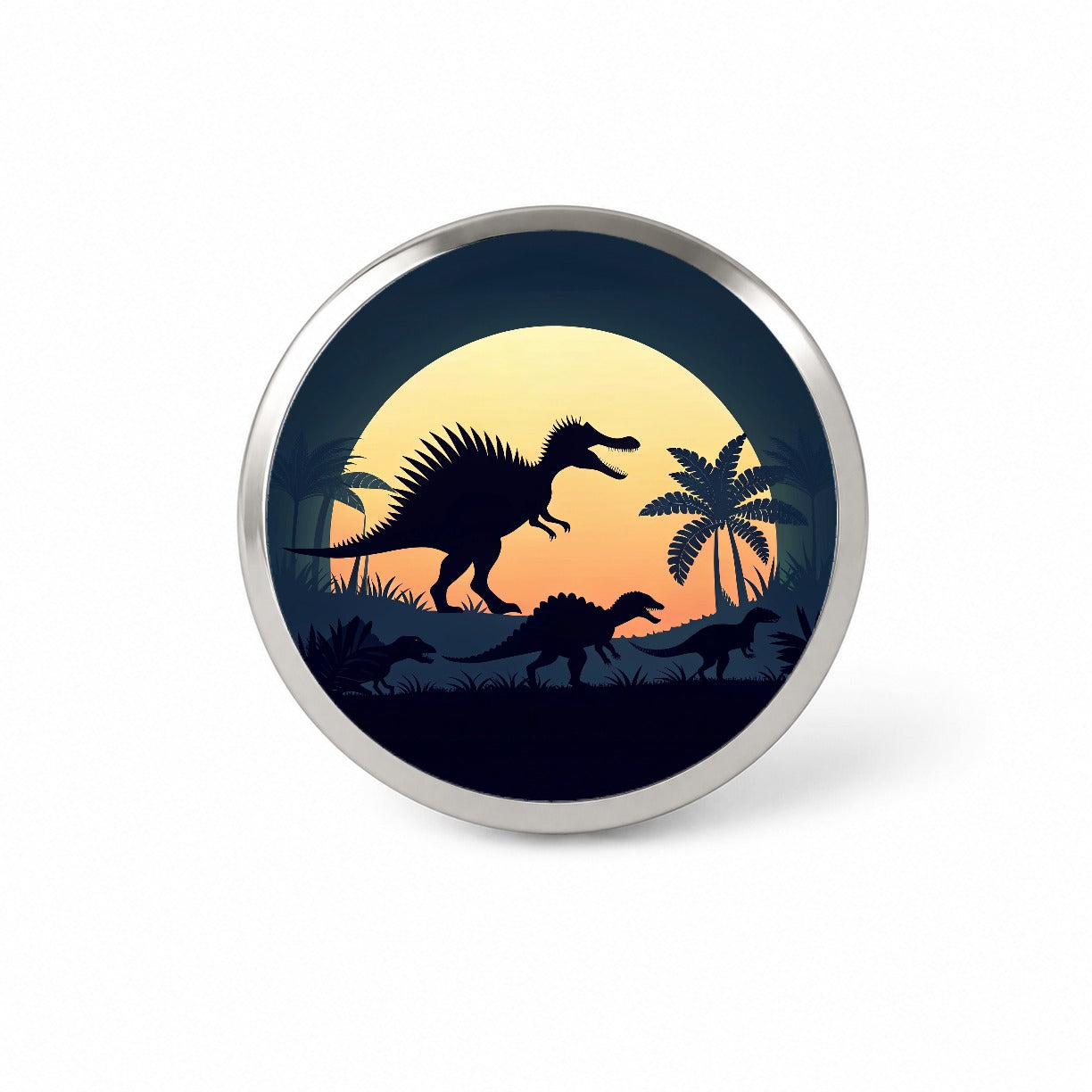 Spinosaurus Silhouettes Dinosaurs Novelty Hat Backpack Lapel Pin