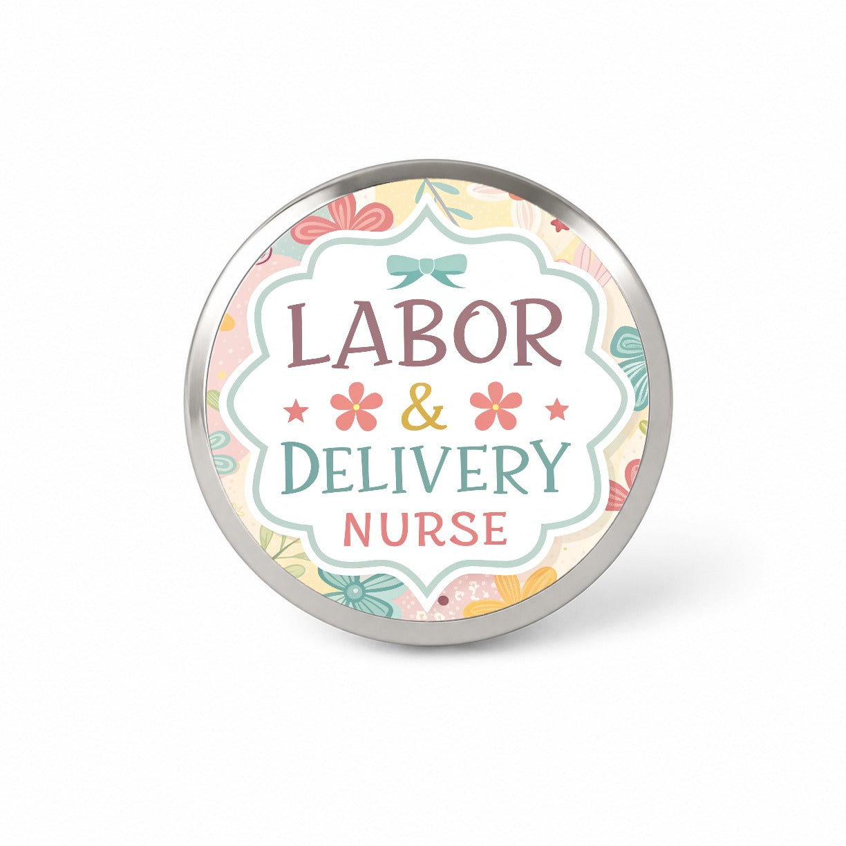 Labor & Delivery Nurse Appreciation Coquette Bows Flowers Novelty Hat Backpack Lapel Pin