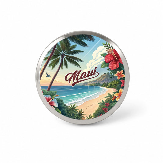 Maui, Hawaii HI Travel City State Stamp Novelty Hat Backpack Lapel Pin