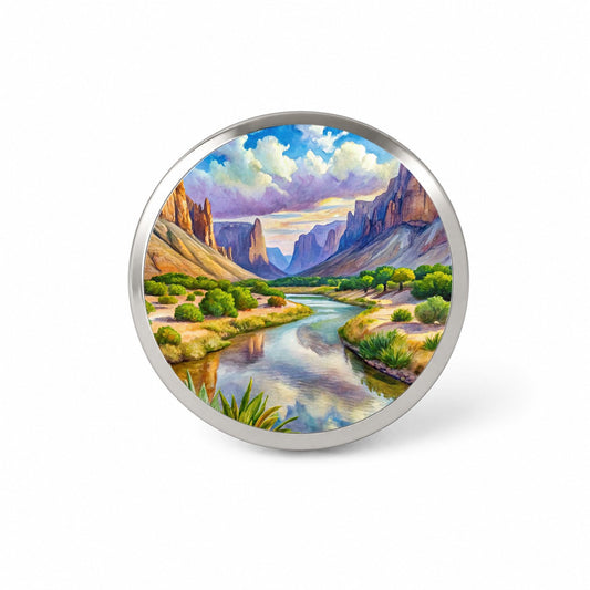 Big Bend National Park Texas Watercolor Style Novelty Hat Backpack Lapel Pin