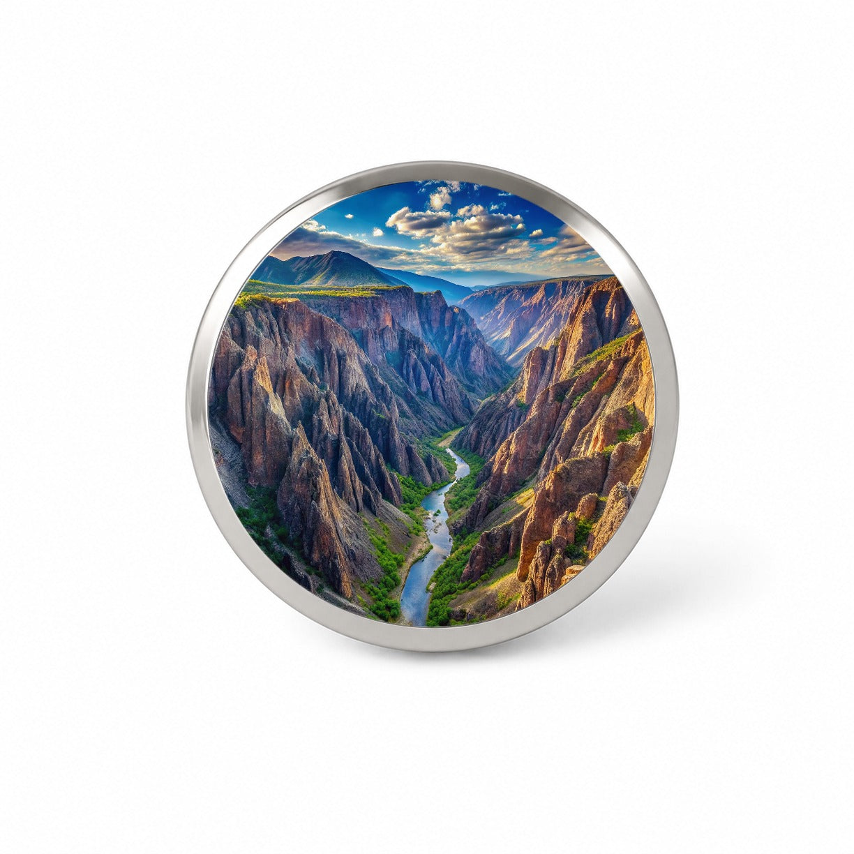 Black Canyon of the Gunnison National Park Colorado Watercolor Style Novelty Hat Backpack Lapel Pin