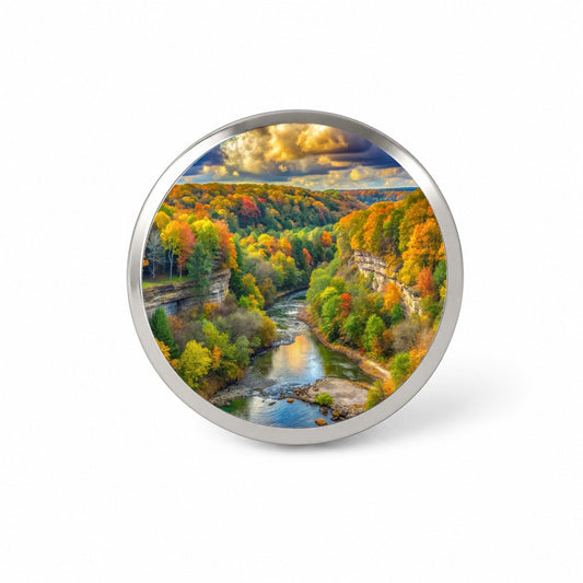 Cuyahoga Valley National Park Ohio Watercolor Style Novelty Hat Backpack Lapel Pin