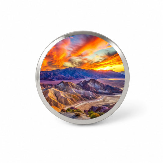 Death Valley National Park California Watercolor Style Novelty Hat Backpack Lapel Pin