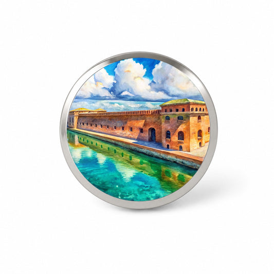 Dry Tortugas National Park Florida Watercolor Style Novelty Hat Backpack Lapel Pin