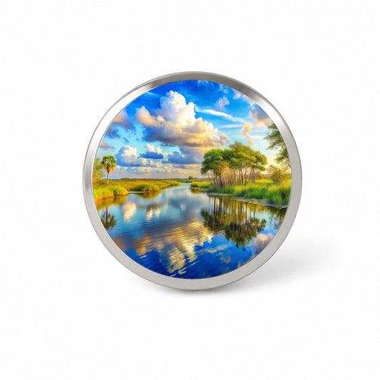 Everglades National Park Florida Watercolor Style Novelty Hat Backpack Lapel Pin