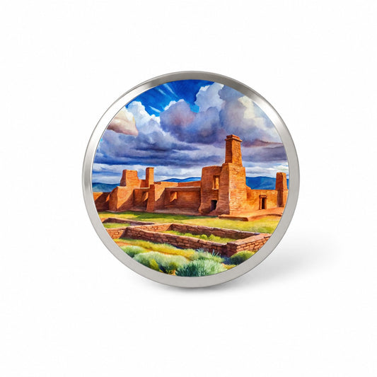 Fort Union National Monument New Mexico Watercolor Style Novelty Hat Backpack Lapel Pin