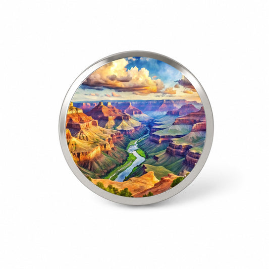 Grand Canyon National Park Arizona Watercolor Style Novelty Hat Backpack Lapel Pin