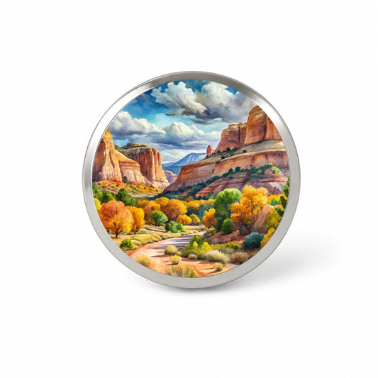 Grand Staircase - Escalante National Monument Utah Watercolor Style Novelty Hat Backpack Lapel Pin
