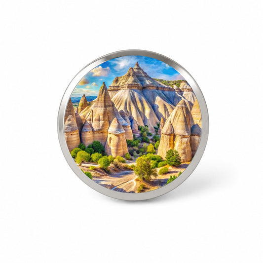 Kasha - Katuwe Tent Rocks National Monument New Mexico Watercolor Style Novelty Hat Backpack Lapel Pin