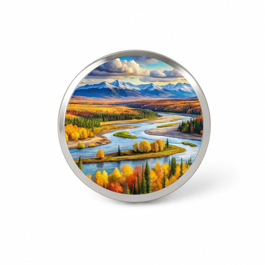 Kobuk Valley National Park Alaska Watercolor Style Novelty Hat Backpack Lapel Pin