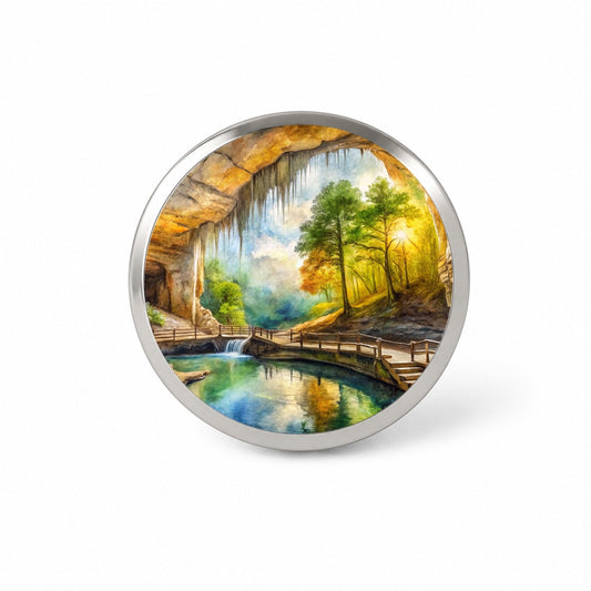 Mammoth Cave National Park Kentucky Watercolor Style Novelty Hat Backpack Lapel Pin