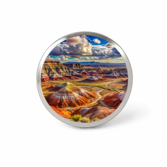 Petrified Forest National Park Arizona Watercolor Style Novelty Hat Backpack Lapel Pin