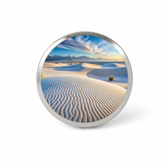 White Sands National Park New Mexico Watercolor Style Novelty Hat Backpack Lapel Pin