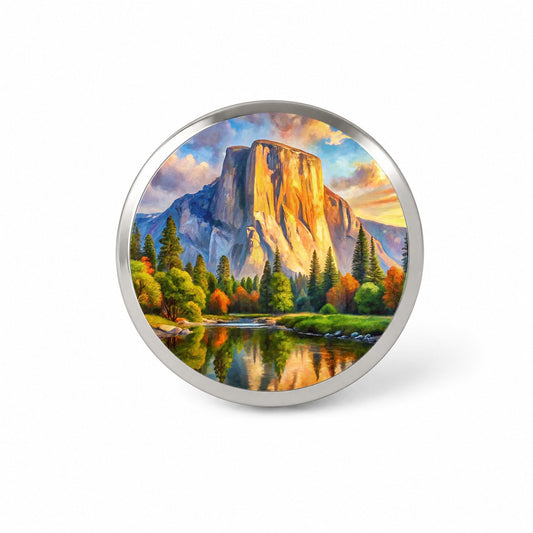 Yosemite National Park El Capitan Watercolor Style Novelty Hat Backpack Lapel Pin