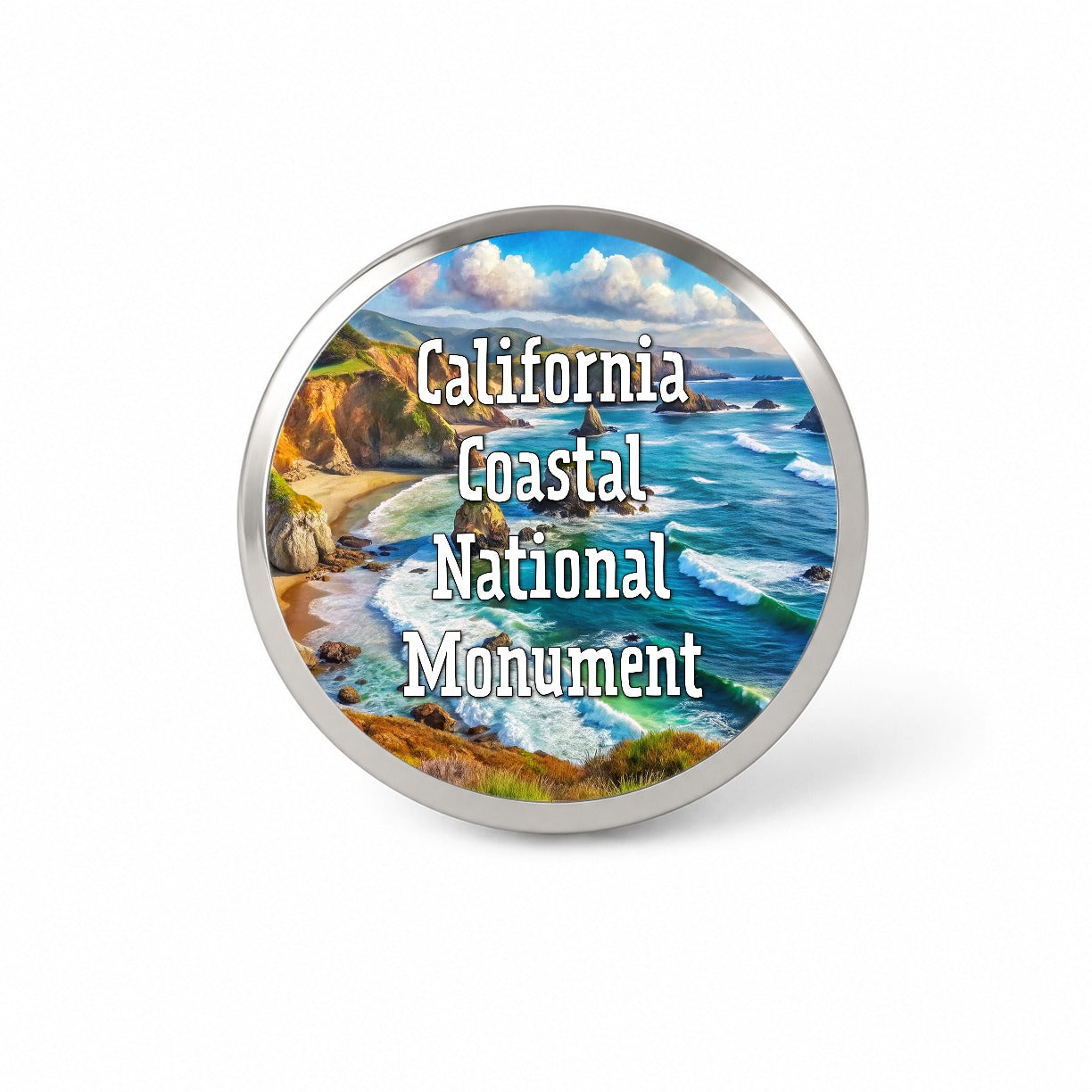California Coastal National Monument California Novelty Hat Backpack Lapel Pin