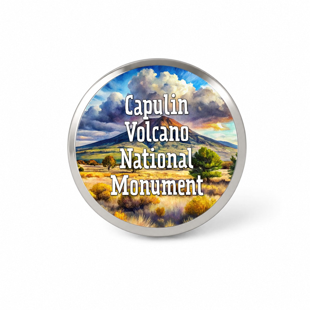 Capulin Volcano National Monument New Mexico Novelty Hat Backpack Lapel Pin