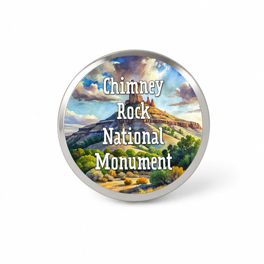 Chimney Rock National Monument Colorado Novelty Hat Backpack Lapel Pin