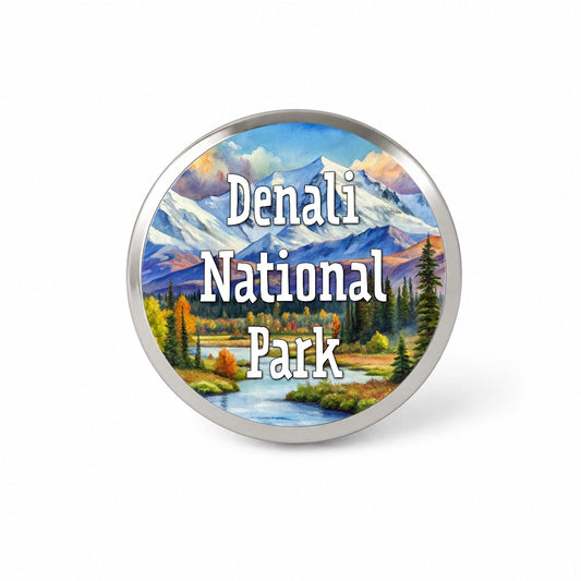 Denali National Park Alaska Novelty Hat Backpack Lapel Pin
