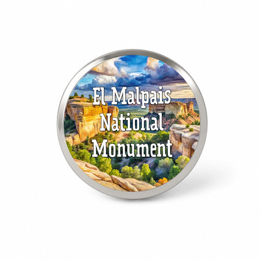 El Malpais National Monument New Mexico Novelty Hat Backpack Lapel Pin
