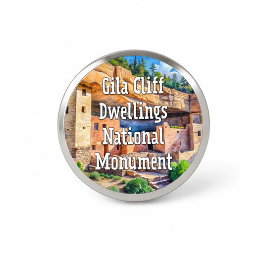 Gila Cliff Dwellings National Monument New Mexico Novelty Hat Backpack Lapel Pin