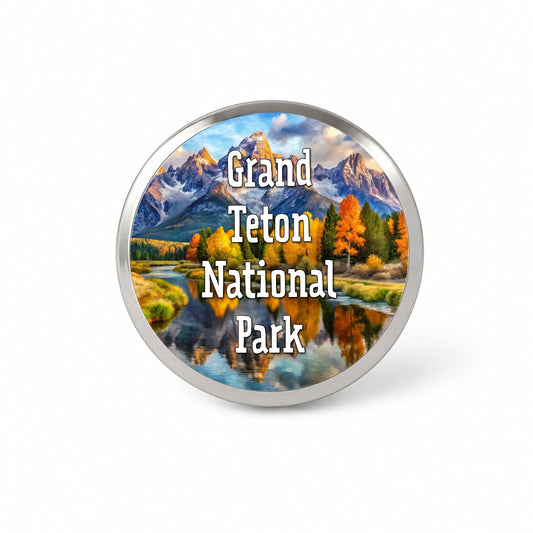 Grand Teton National Park Wyoming Novelty Hat Backpack Lapel Pin