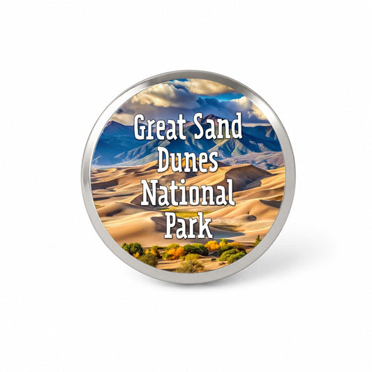 Great Sand Dunes National Park Colorado Novelty Hat Backpack Lapel Pin