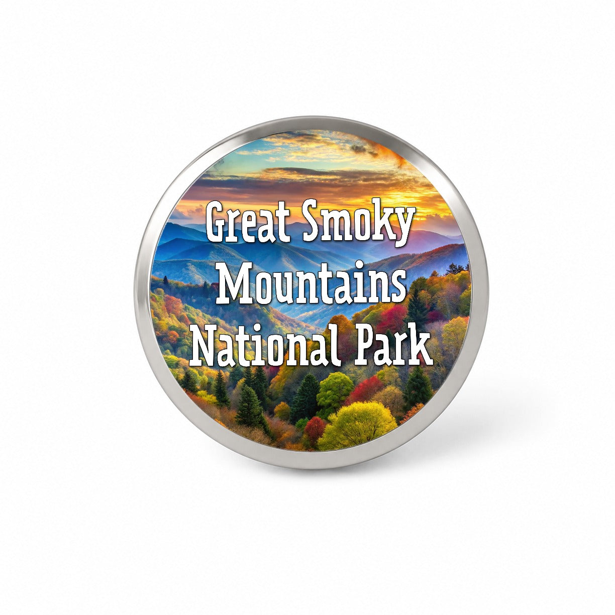 Great Smoky Mountains National Park North Carolina Tennessee Novelty Hat Backpack Lapel Pin
