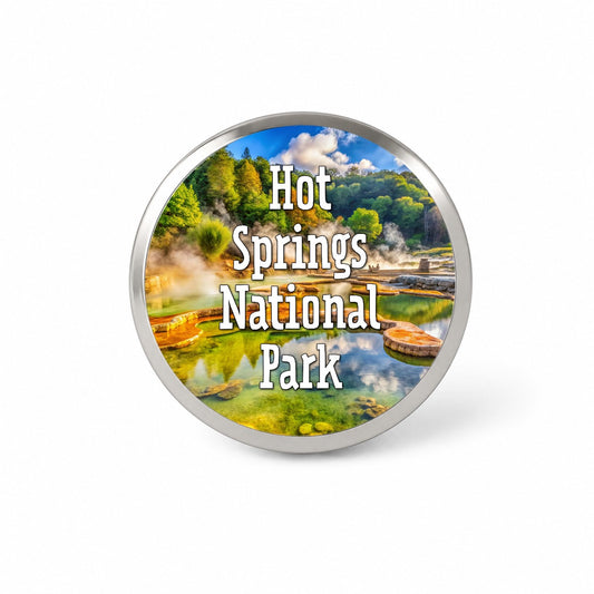 Hot Springs National Park Arkansas Novelty Hat Backpack Lapel Pin