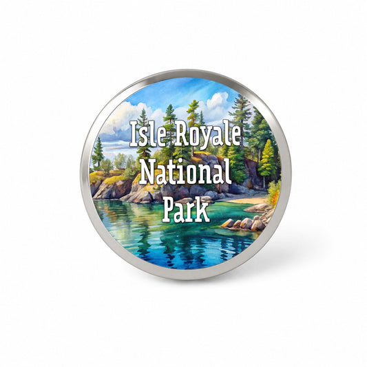 Isle Royale National Park Michigan Novelty Hat Backpack Lapel Pin