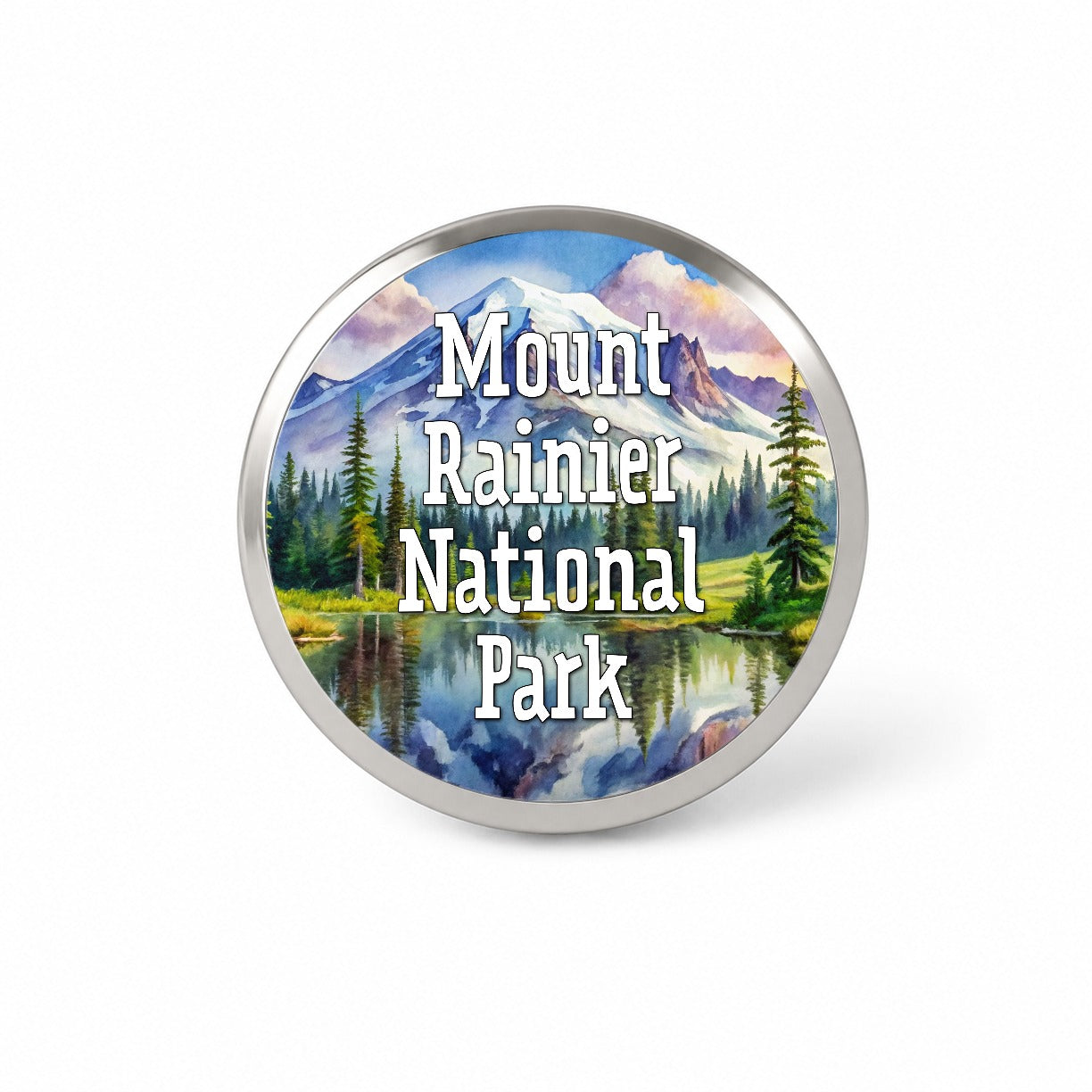 Mount Rainier National Park Washington Novelty Hat Backpack Lapel Pin