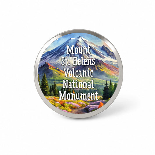 Mount St. Helens Volcanic National Monument Washington Novelty Hat Backpack Lapel Pin