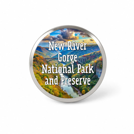 New River Gorge National Park and Preserve West Virginia Novelty Hat Backpack Lapel Pin
