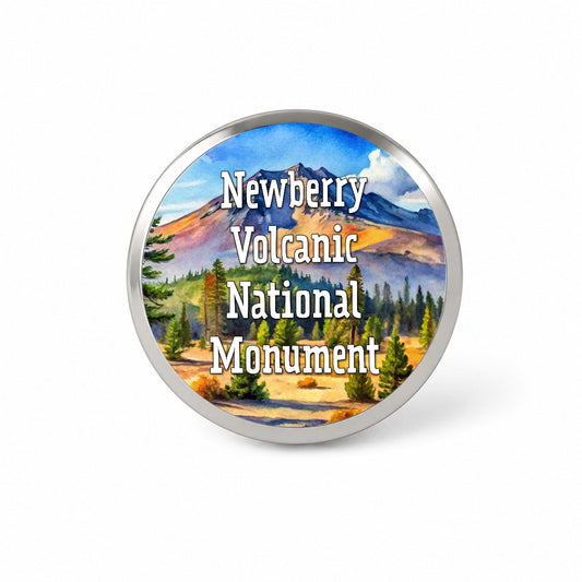 Newberry Volcanic National Monument Oregon Novelty Hat Backpack Lapel Pin