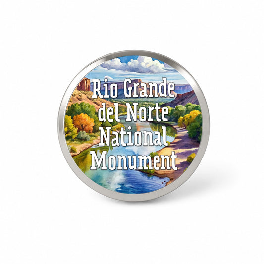 Rio Grande del Norte National Monument New Mexico Novelty Hat Backpack Lapel Pin