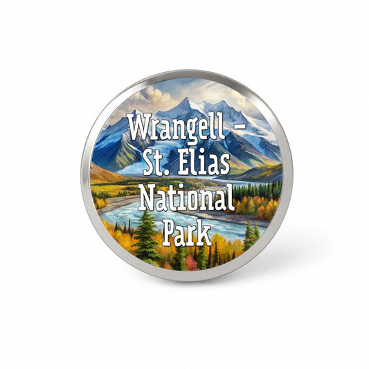 Wrangell - St. Elias National Park Alaska Novelty Hat Backpack Lapel Pin