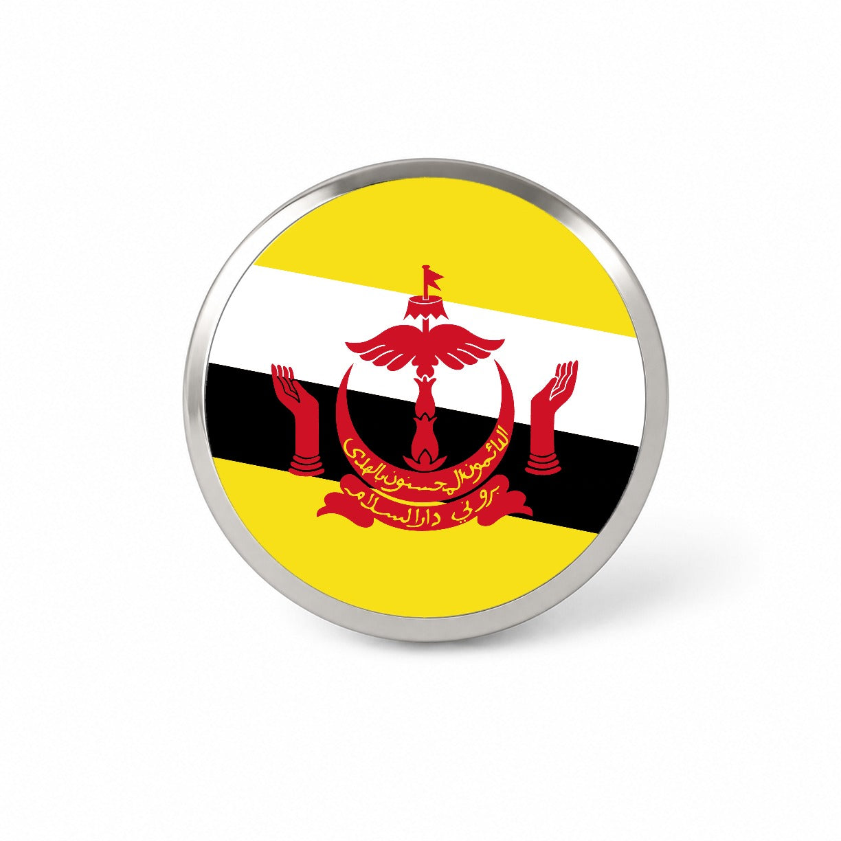 Brunei Darussalam Country Flag Novelty Hat Backpack Lapel Pin
