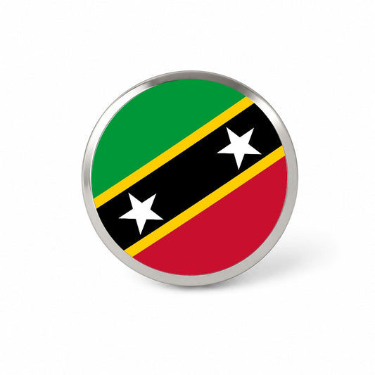 Saint Kitts and Nevis Country Flag Novelty Hat Backpack Lapel Pin