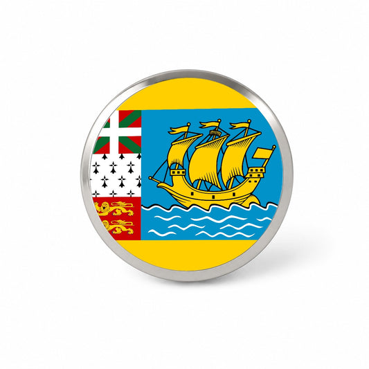 Saint Pierre and Miquelon Country Flag Novelty Hat Backpack Lapel Pin