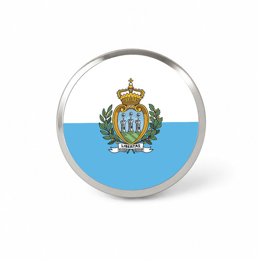 San Marino Country Flag Novelty Hat Backpack Lapel Pin