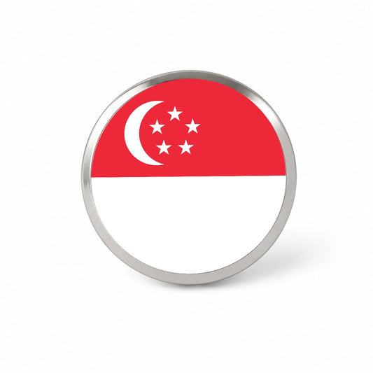 Singapore Country Flag Novelty Hat Backpack Lapel Pin