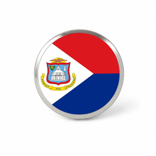 Sint Maarten (Dutch part) Country Flag Novelty Hat Backpack Lapel Pin